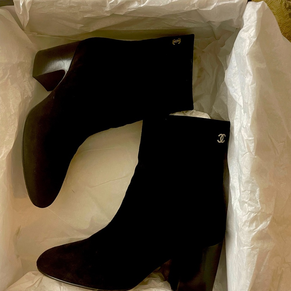 Chanel Suede Boots, Block Heel